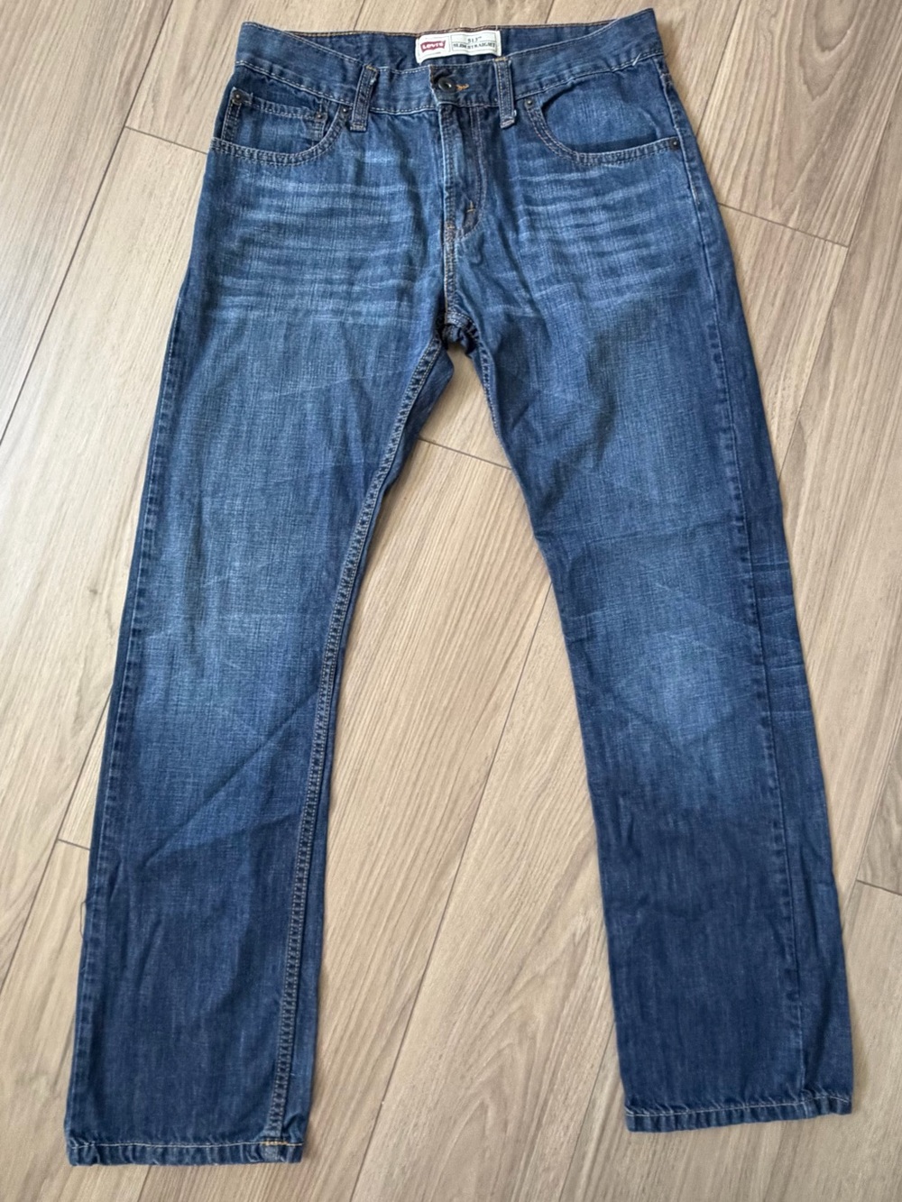 Levi's 513 Slim Straight-Leg Women’s Med Wash Jeans 100% Cotton Sz 18